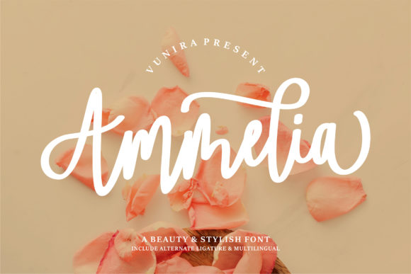 Ammelia: An Elegant Handwritten Font for Editorial Design