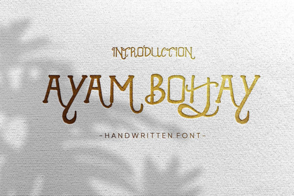 Ayam Bohay Font: A Fresh Take on Script Typography