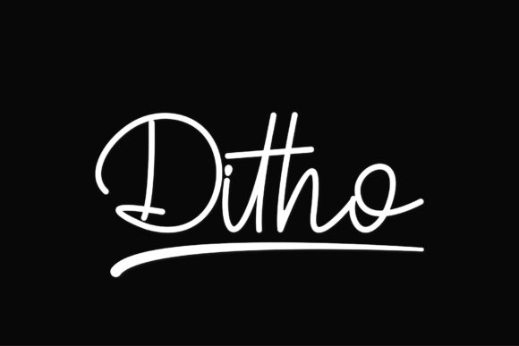 Ditho: A Handwritten Typeface for Editorial Warmth