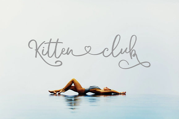 Kitten Club Font: Elegant Script for Web Design