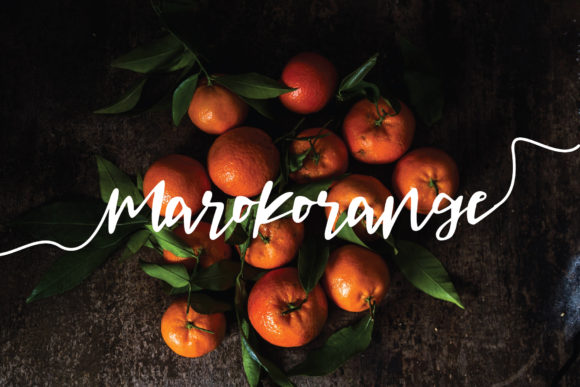 Marokorange: A Refined Script Typeface for Editorial Design